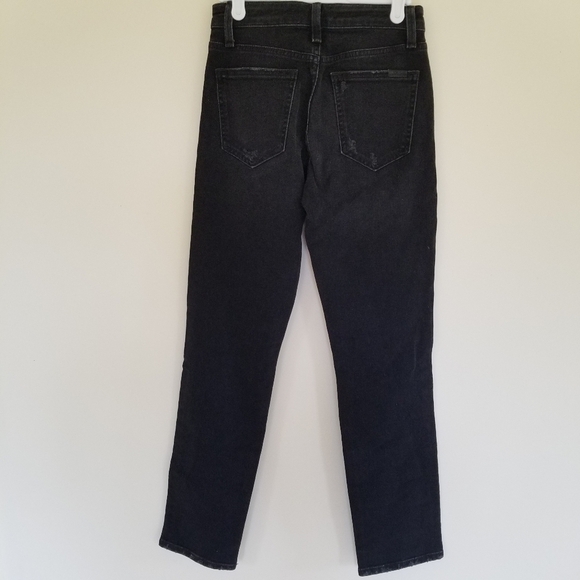 joe's Jean's Milla High Rise Straight Ankle BLACK Distressed W23 - Picture 4 of 10